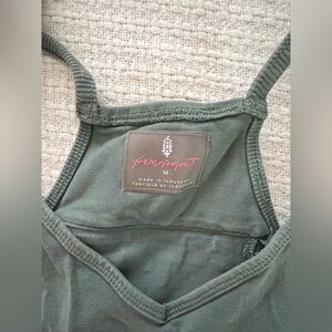 Free People Hot Shot Onesie - Sage